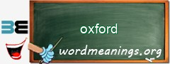 WordMeaning blackboard for oxford